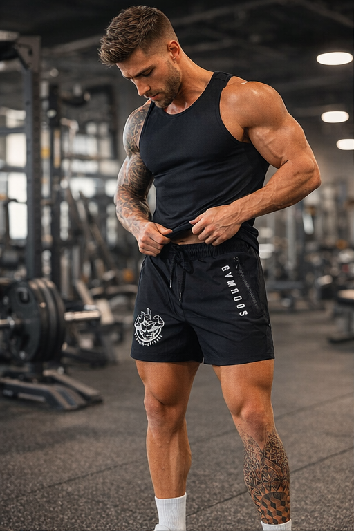 Roo Shorts - Black & Silver