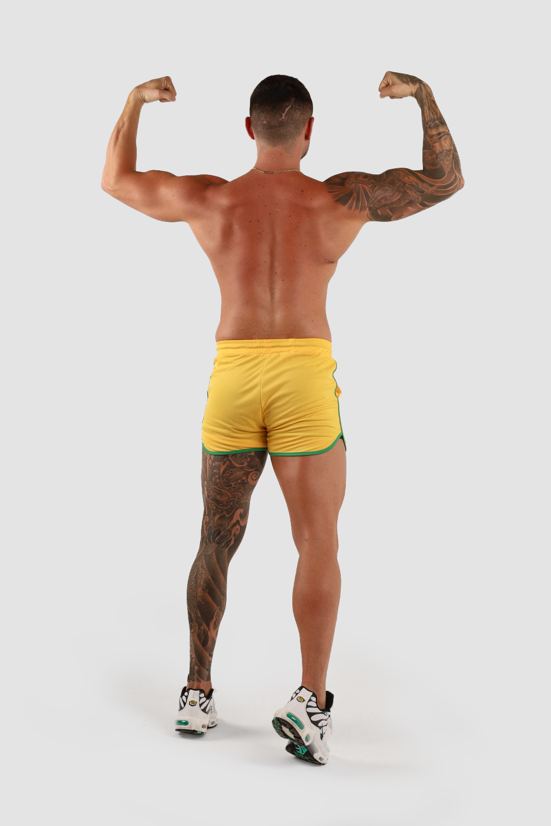 Retro Shorts - Gold & Green