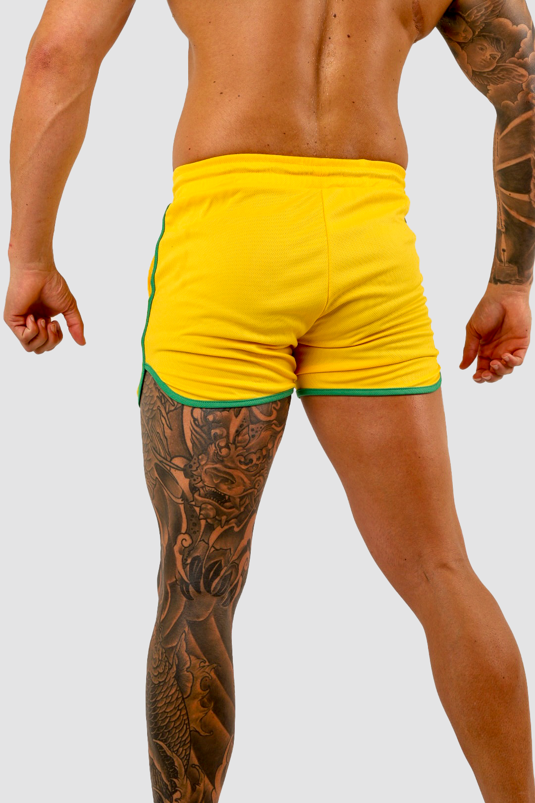 Retro Shorts - Gold & Green