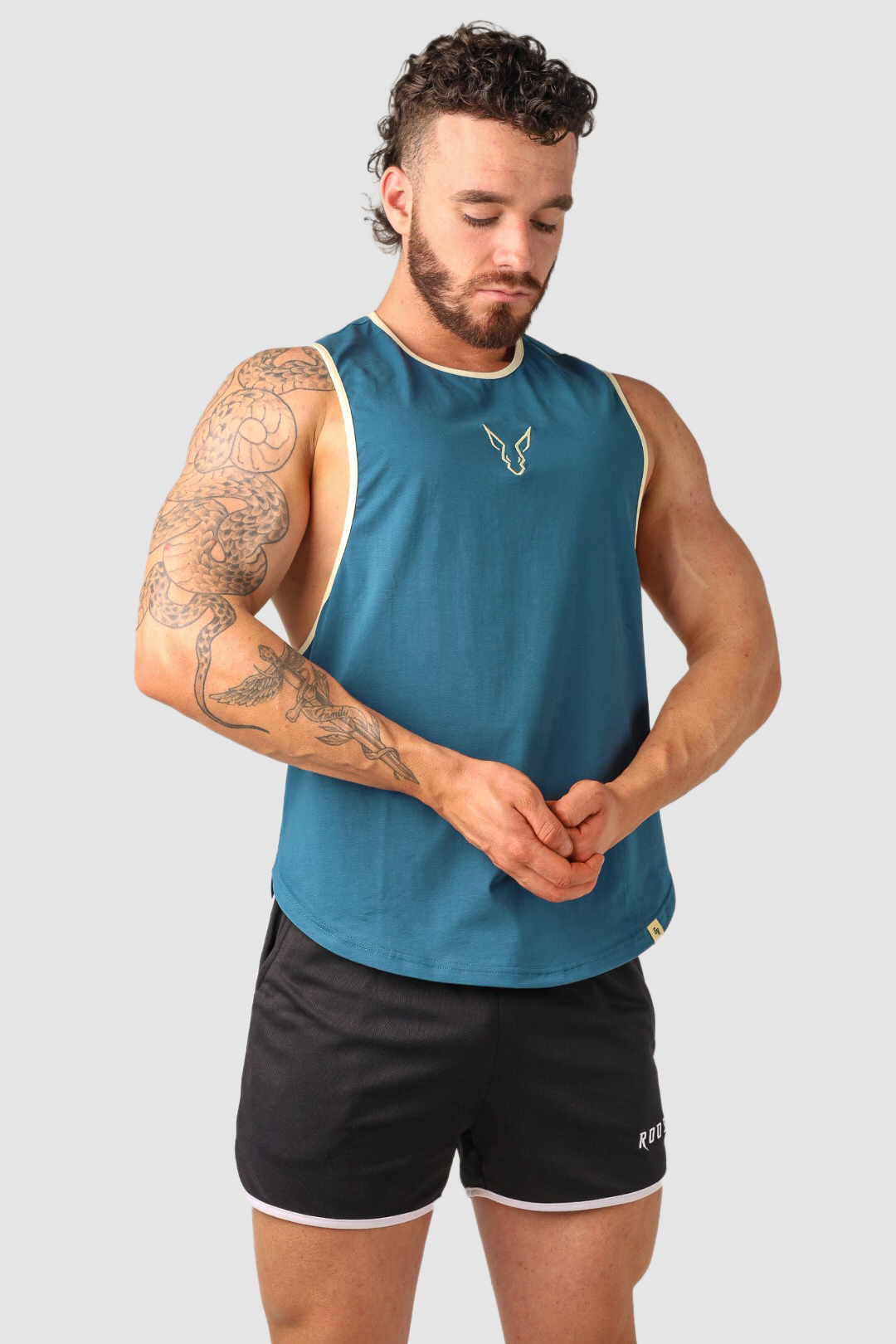 Core Drop  Arm Tank - Deep Teal