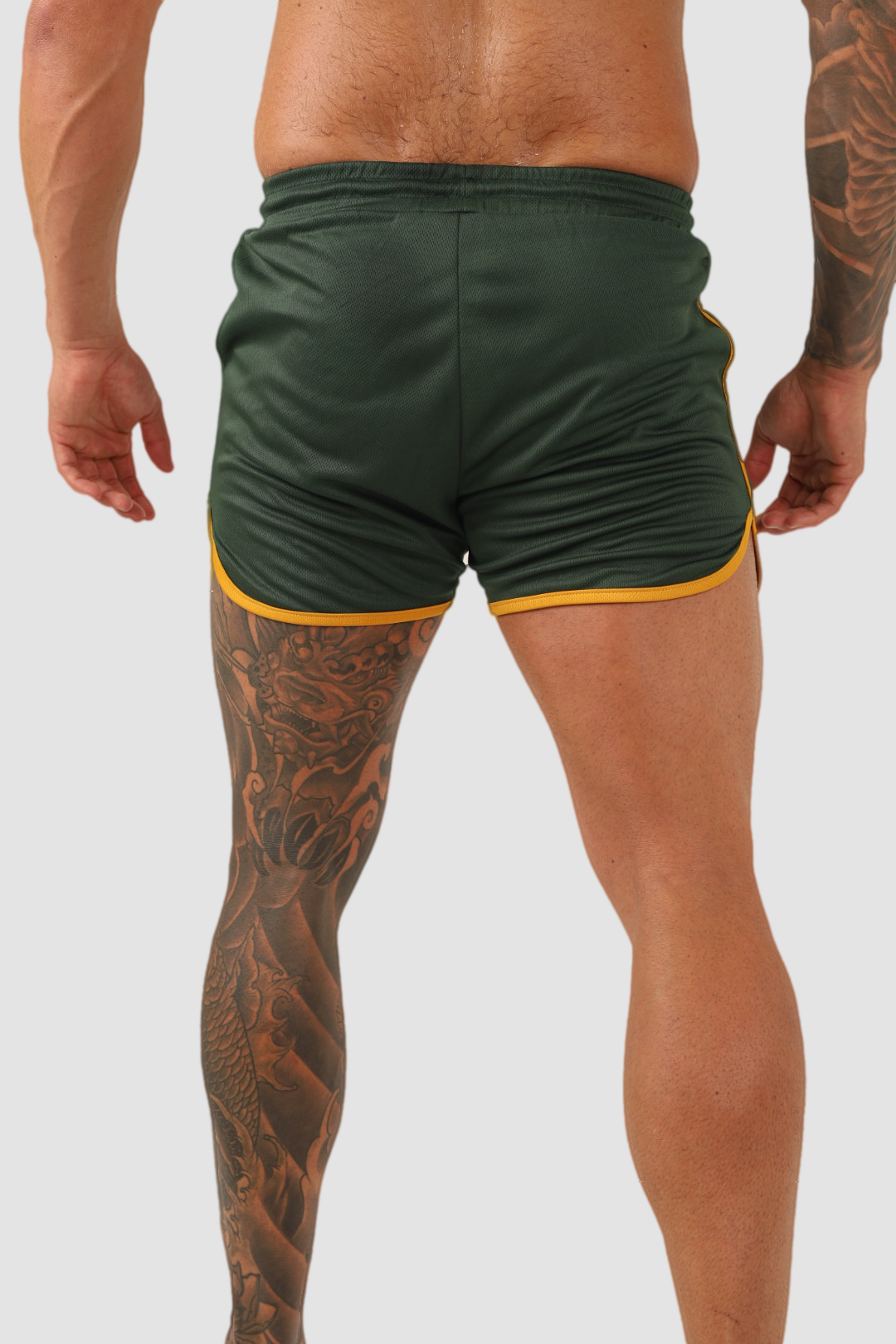 Retro Shorts - Green & Gold