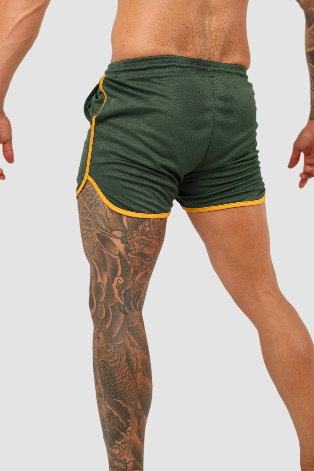 Retro Shorts - Green & Gold