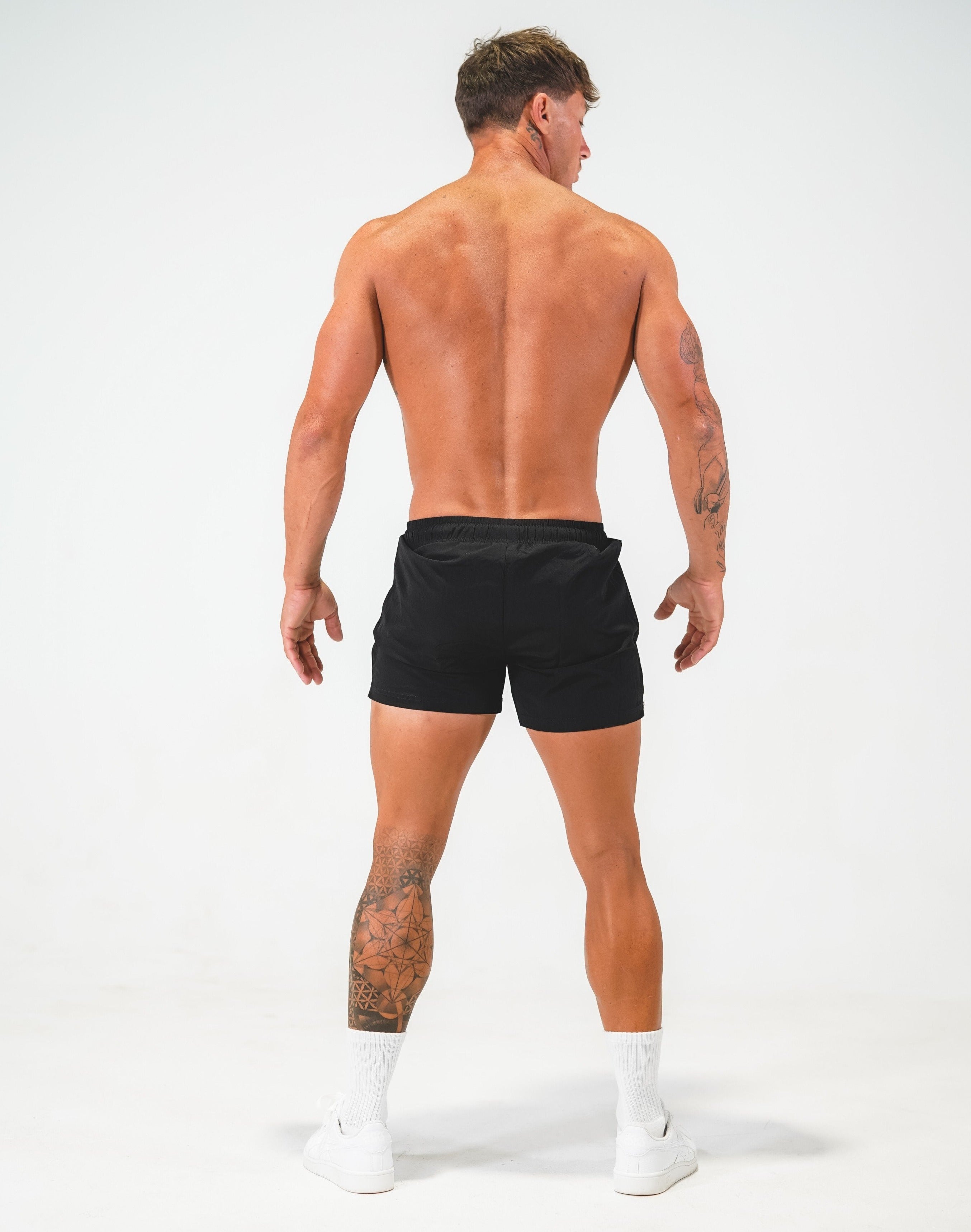 Roo Shorts - Black & Silver