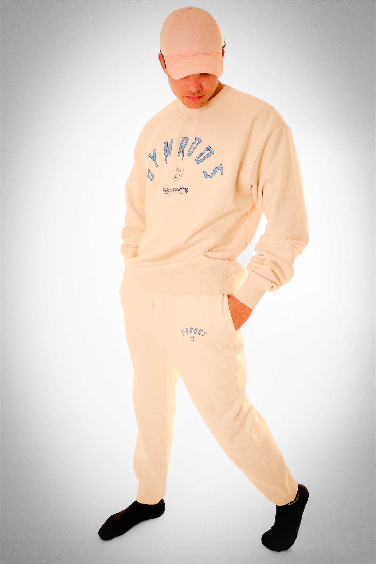 ABC Boxy Crewneck - Beige - GYMROOS