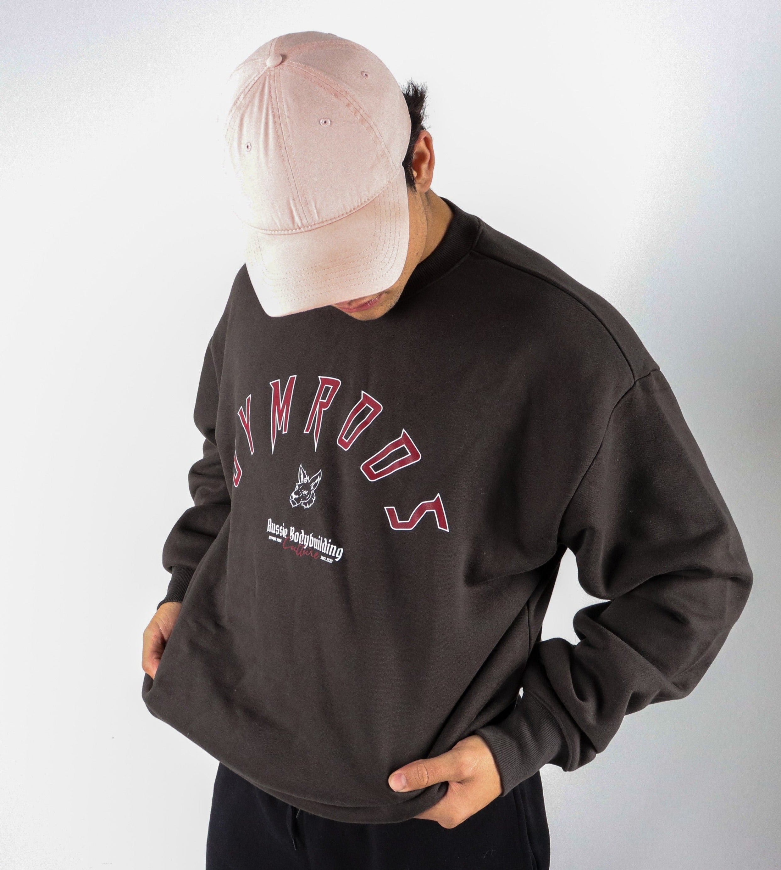 ABC Boxy Crewneck - Smokey - GYMROOS