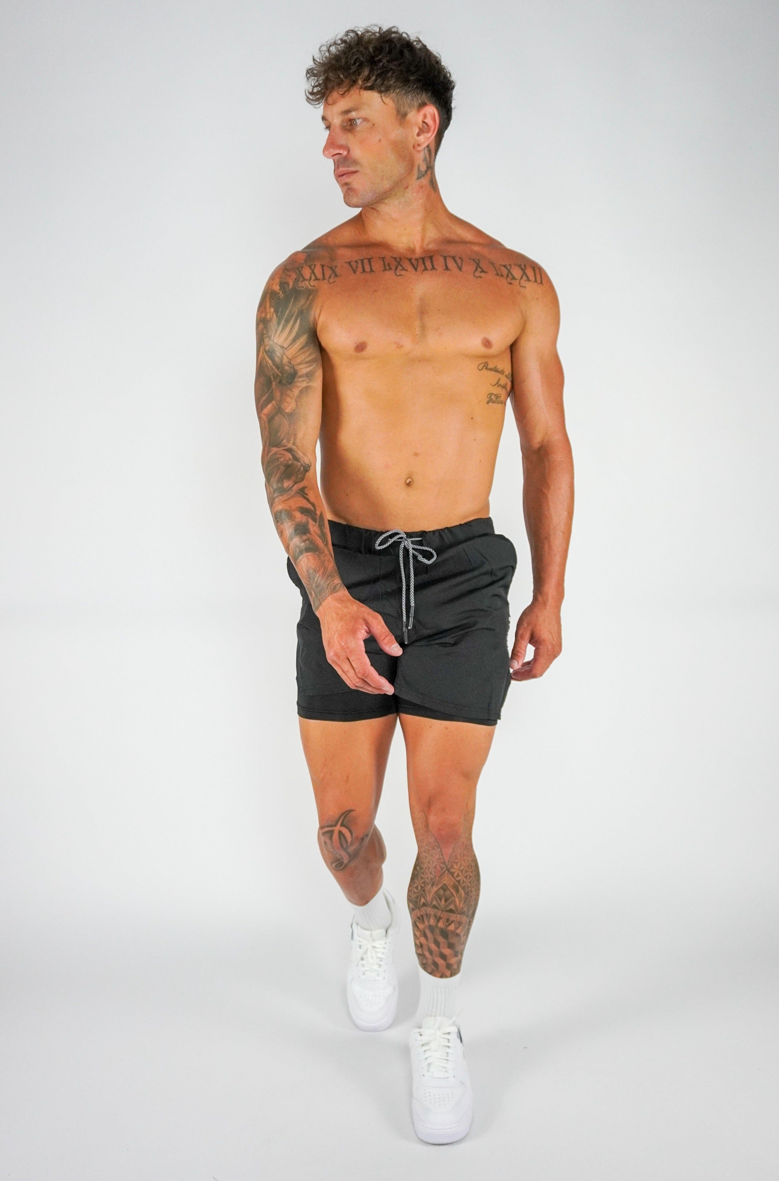 Culture 2-IN-1 Shorts - Black - GYMROOS