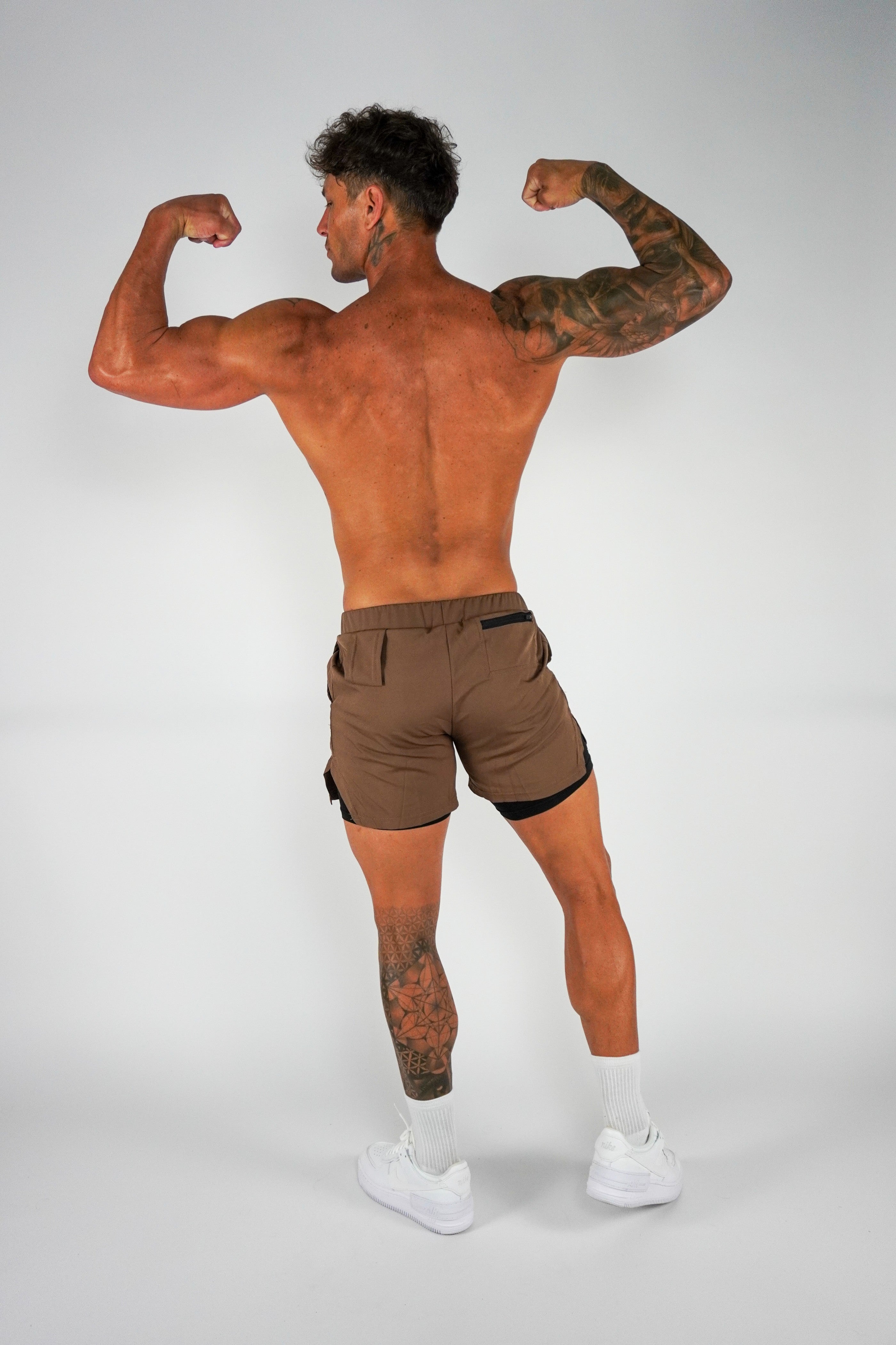 Culture 2-IN-1 Shorts - Chocolate - GYMROOS