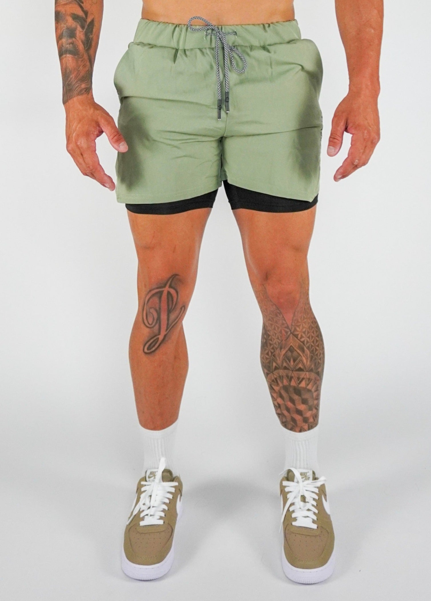 Culture 2-IN-1 Shorts - Matcha - GYMROOS