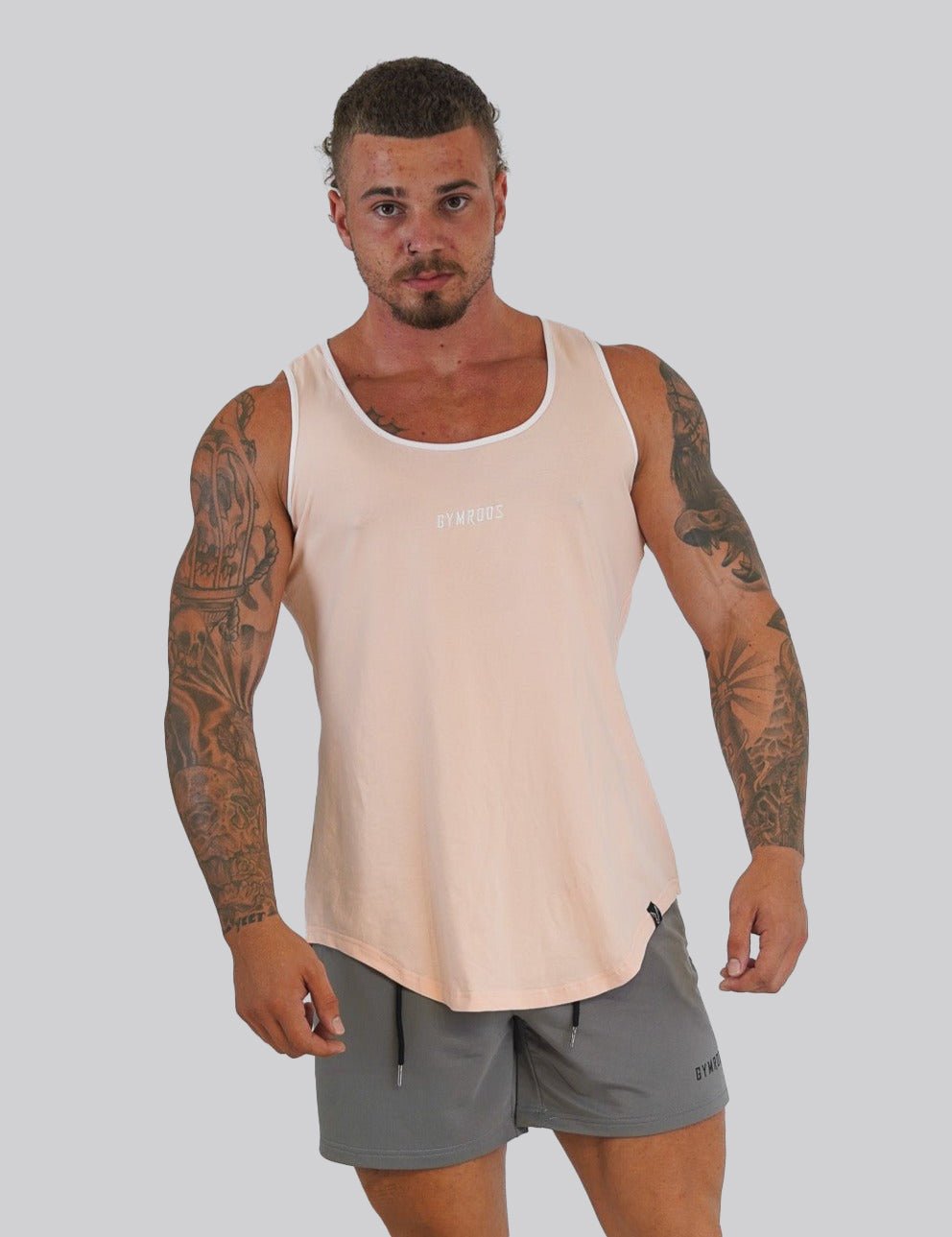 Culture Fitted Tank - Peach - GYMROOS