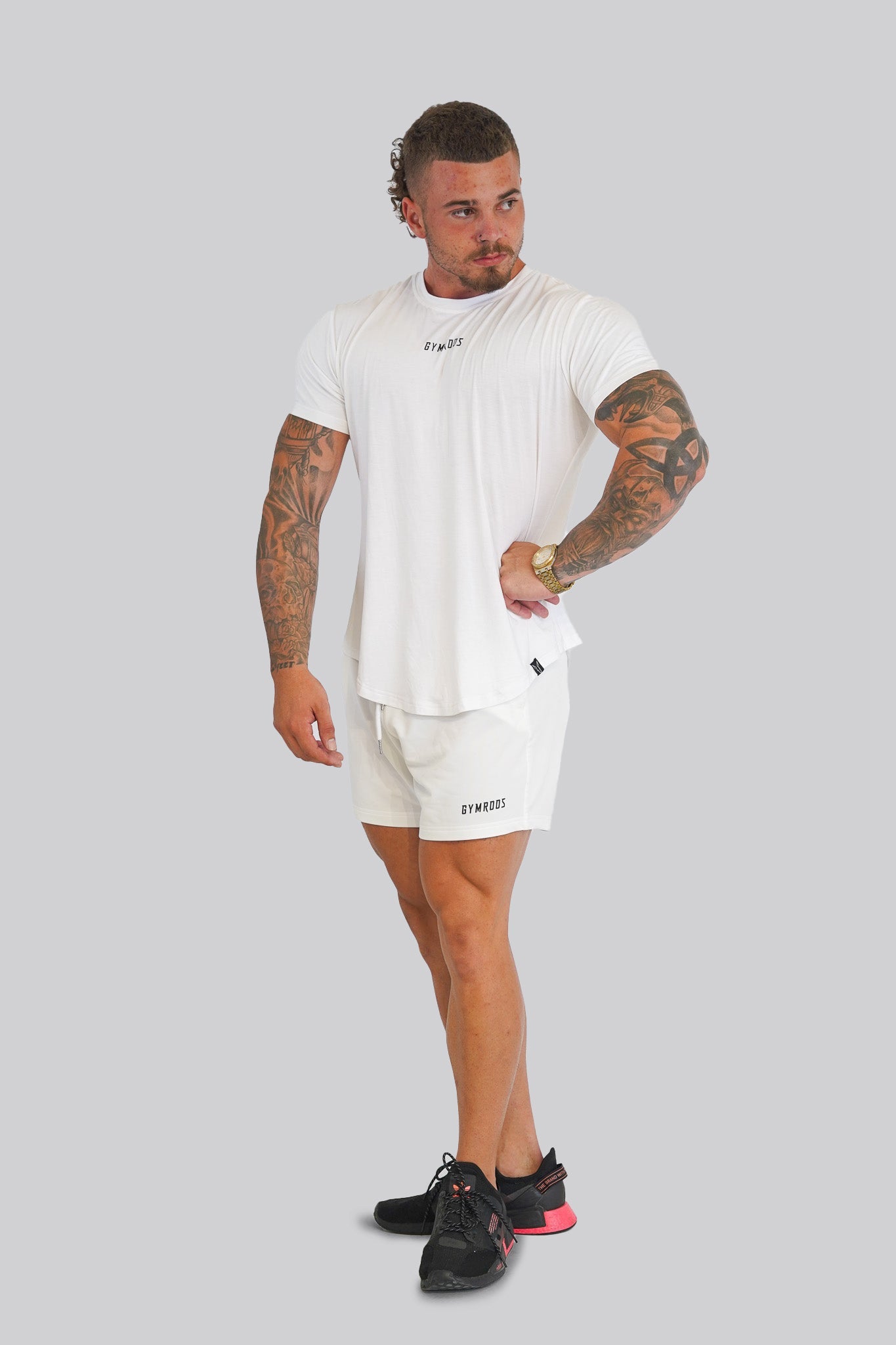 Culture Fitted Tee - White - GYMROOS