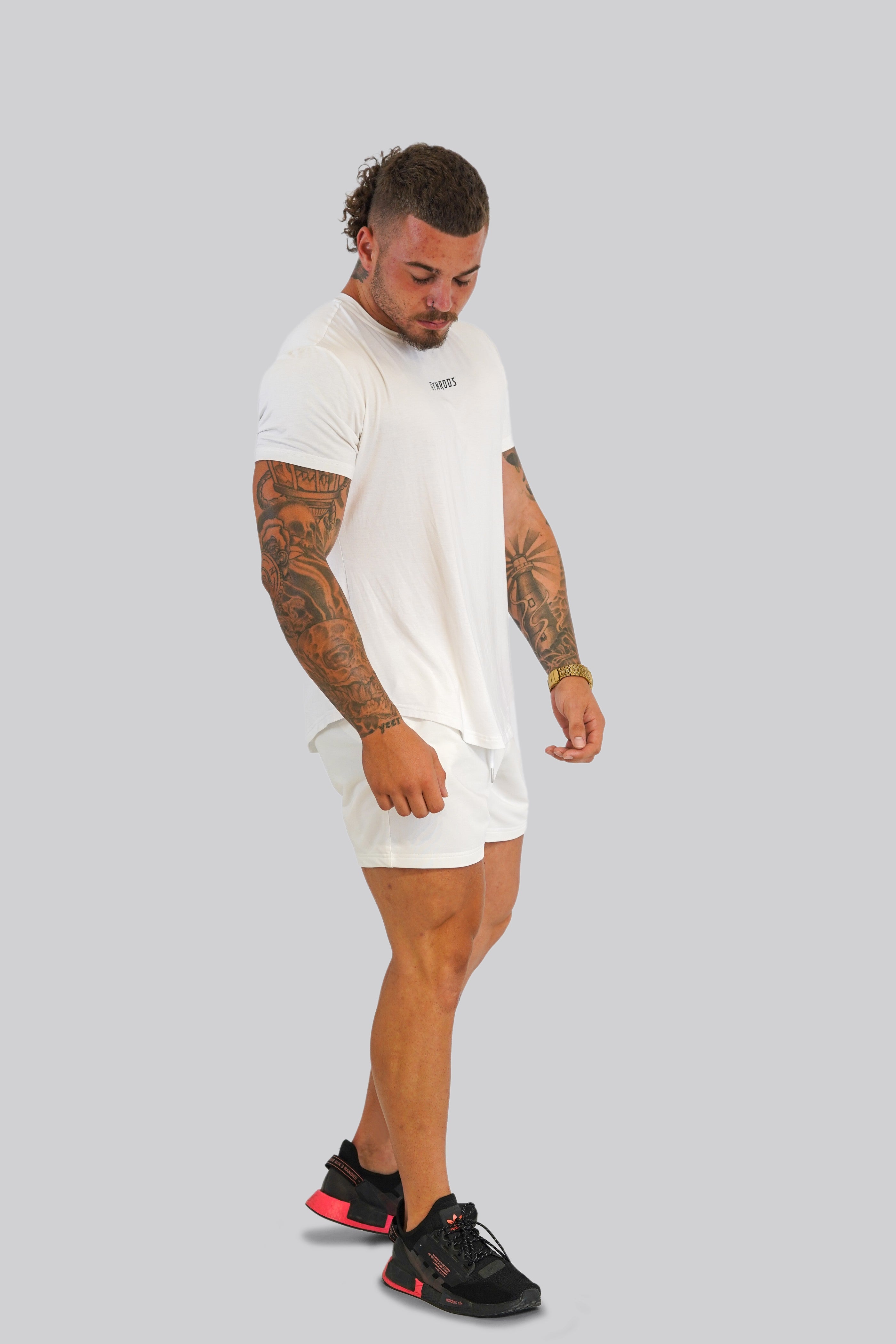 Culture Fitted Tee - White - GYMROOS