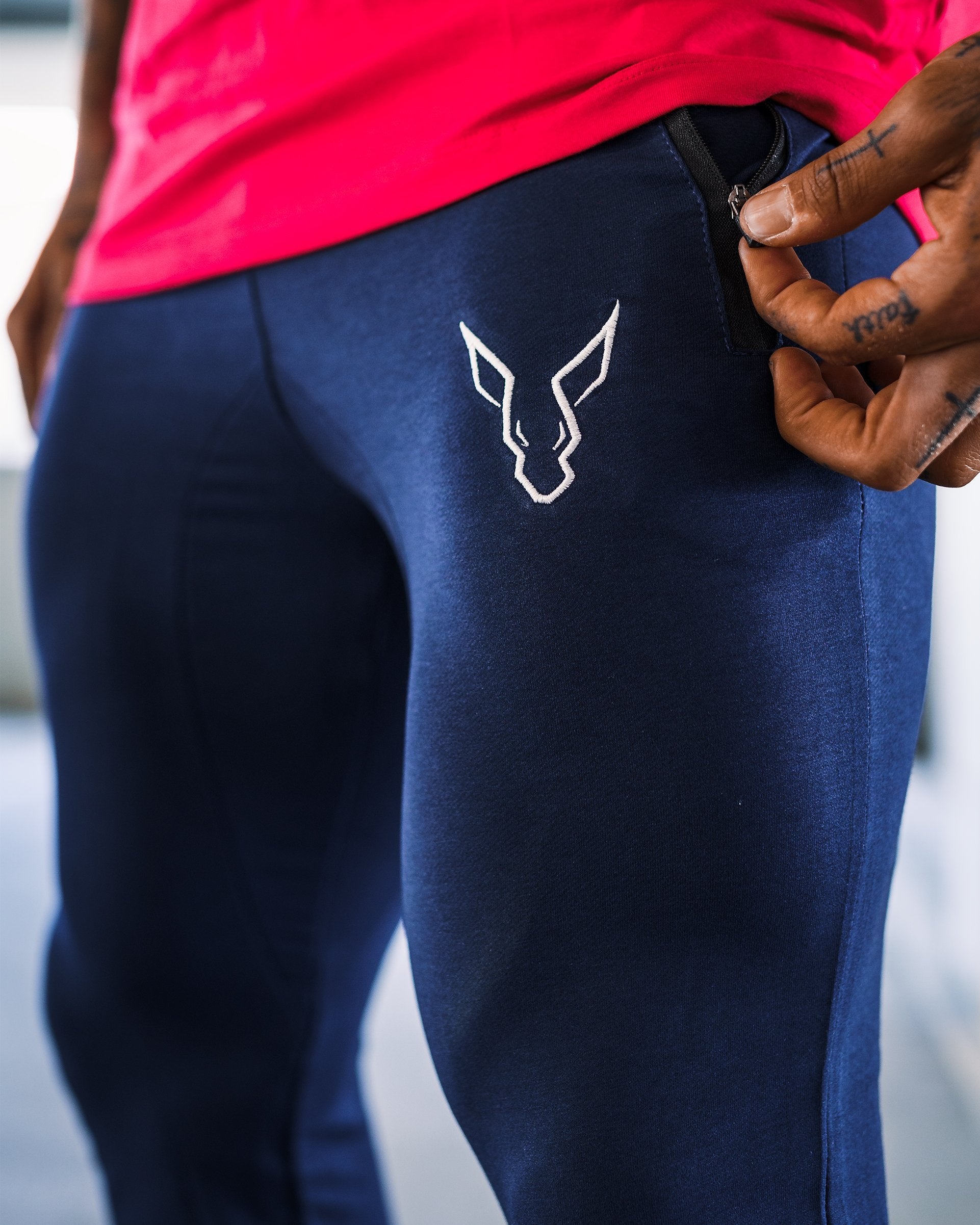 Prime Tapered Joggers - Navy Blue - GYMROOS
