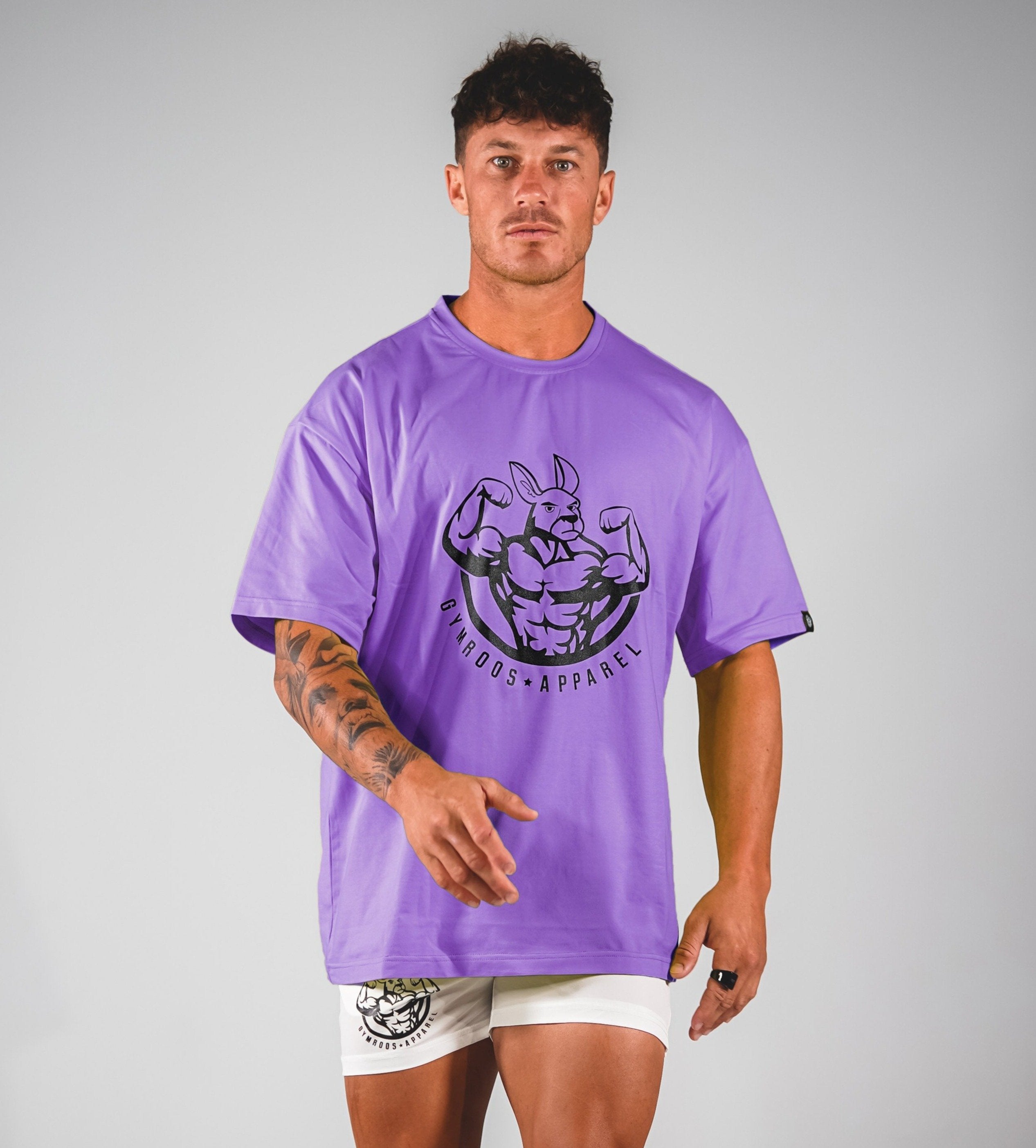 Roo Pump Tee - Purple - GYMROOS