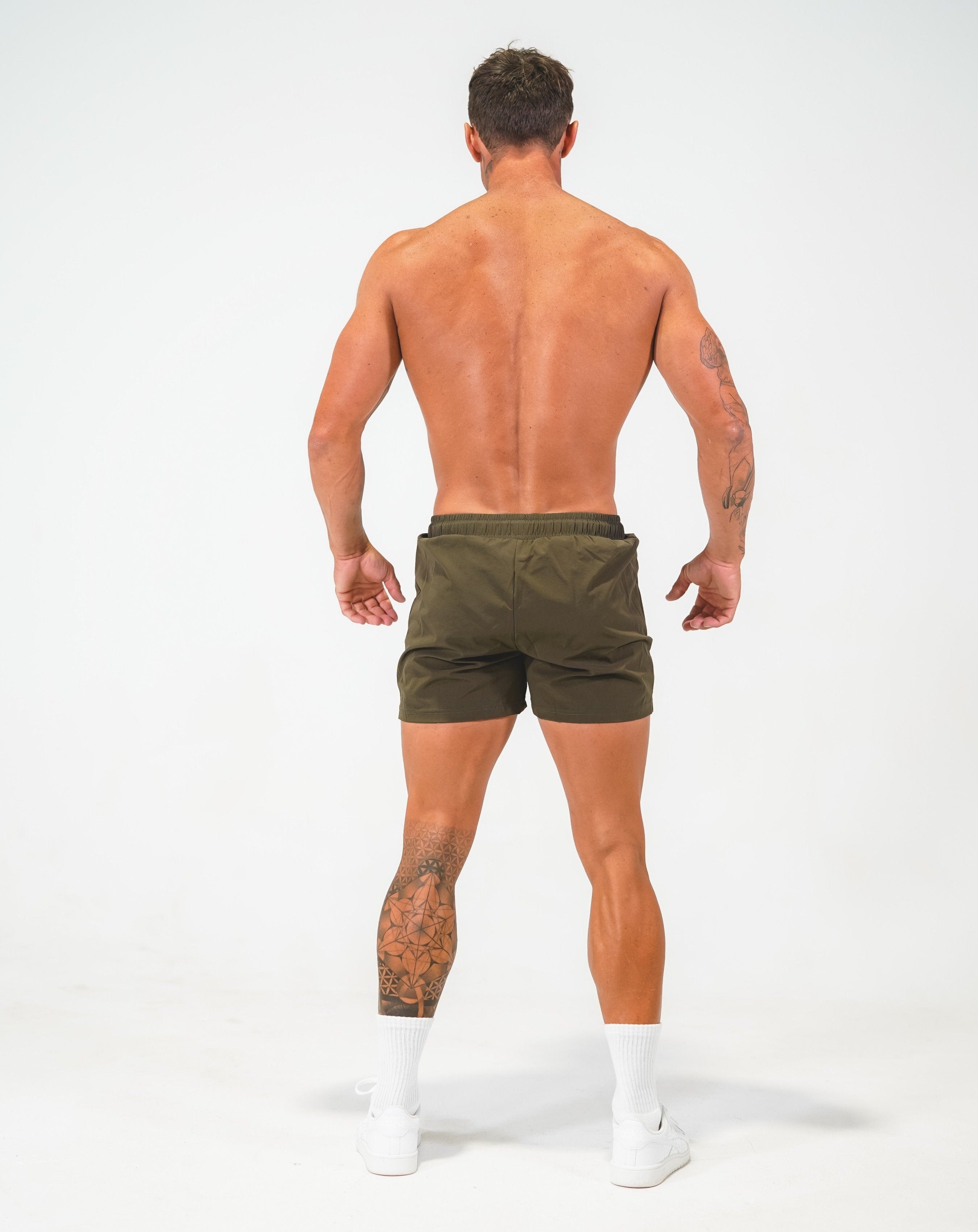 Roo Shorts - Olive - GYMROOS