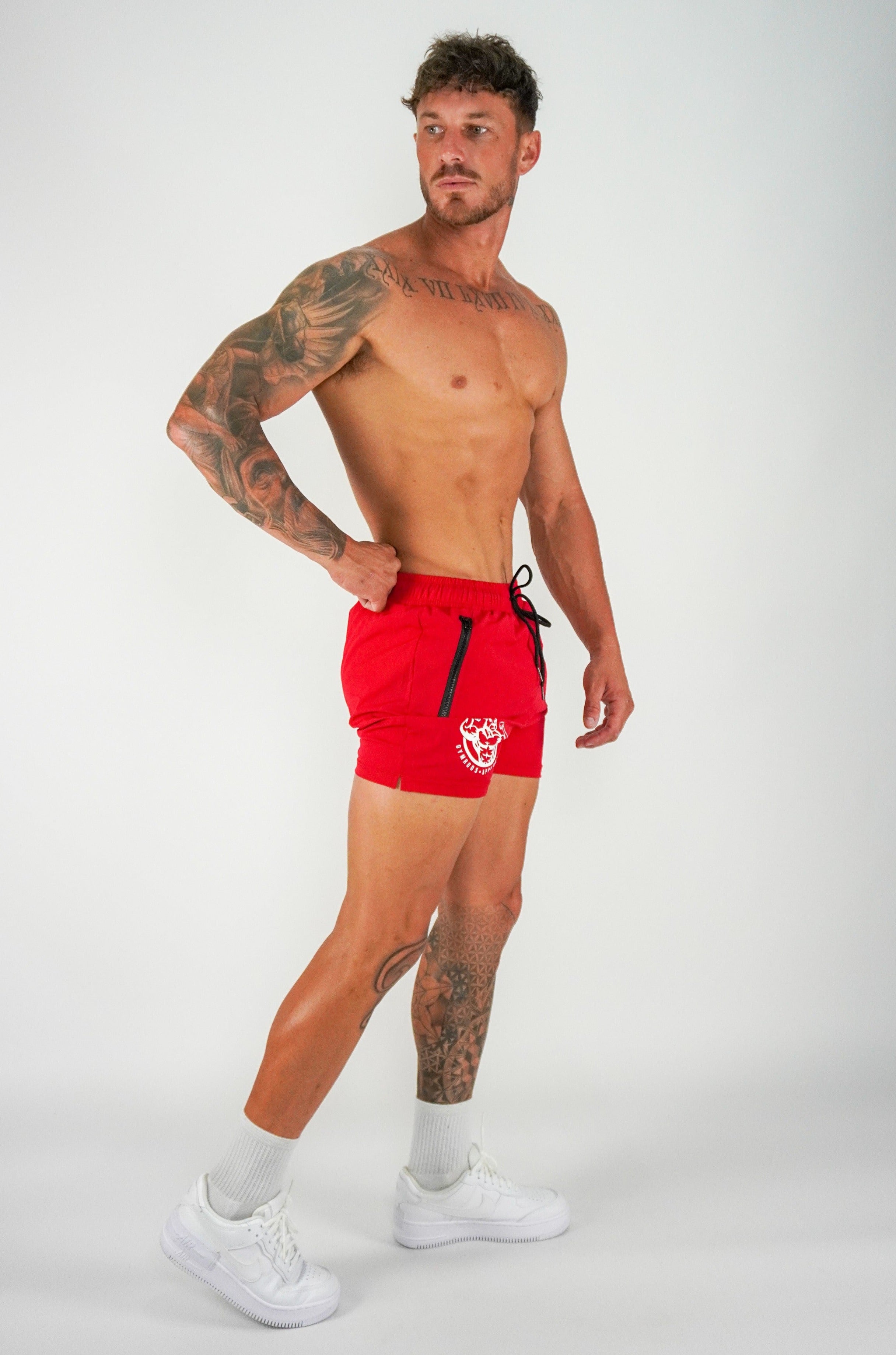 Roo Shorts - Red - GYMROOS